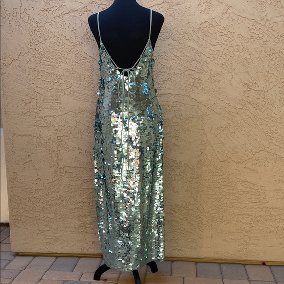 Free People Shimmering Green Sequin Dress - Picture 3 of 16